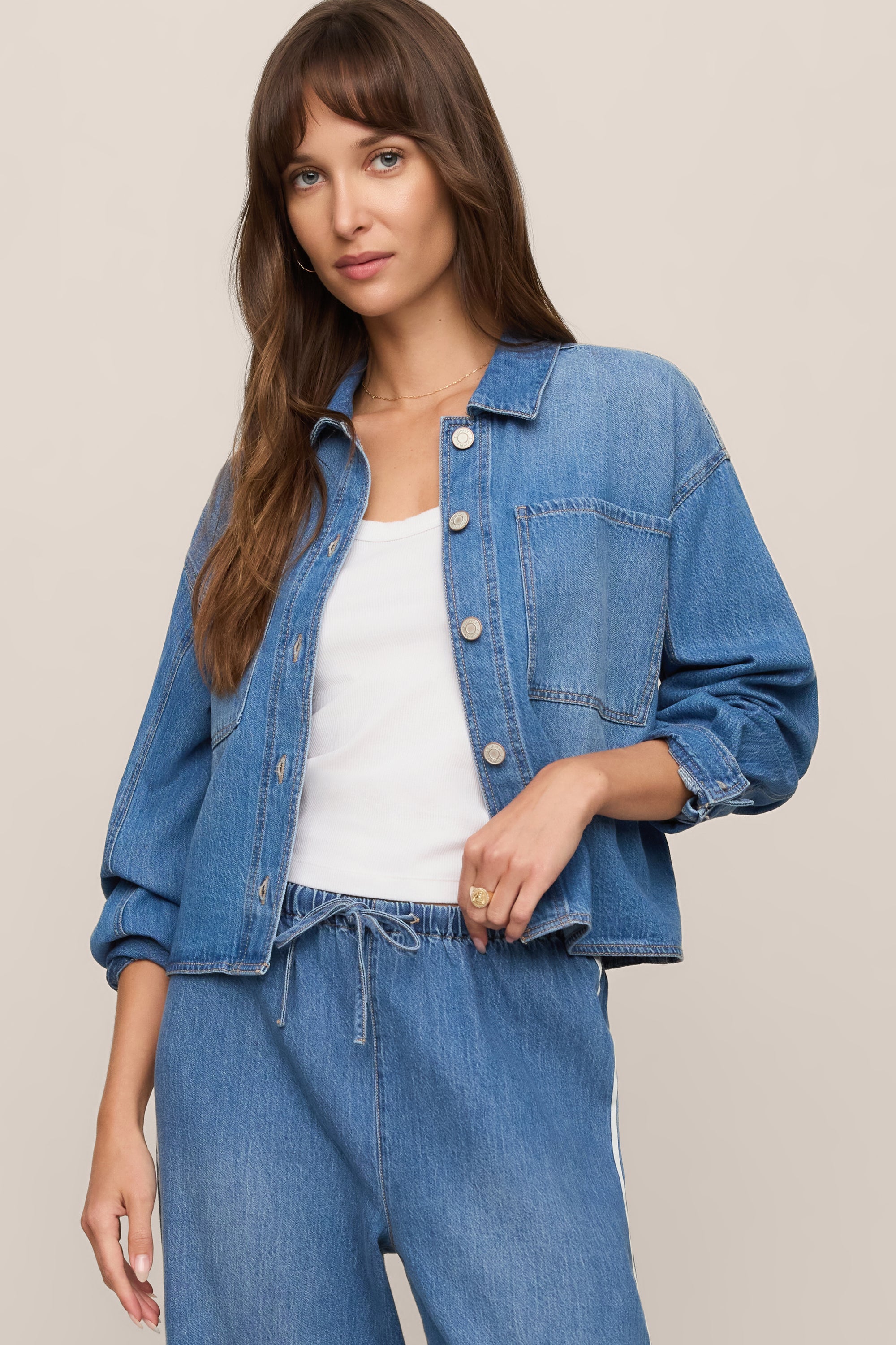 Erin Denim Jacket in Dreamstate, front