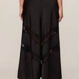 Kori Lace Midi Skirt in Black, back