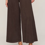 Scout Jersey Crop Flare Pant in Dark Chocolate - front