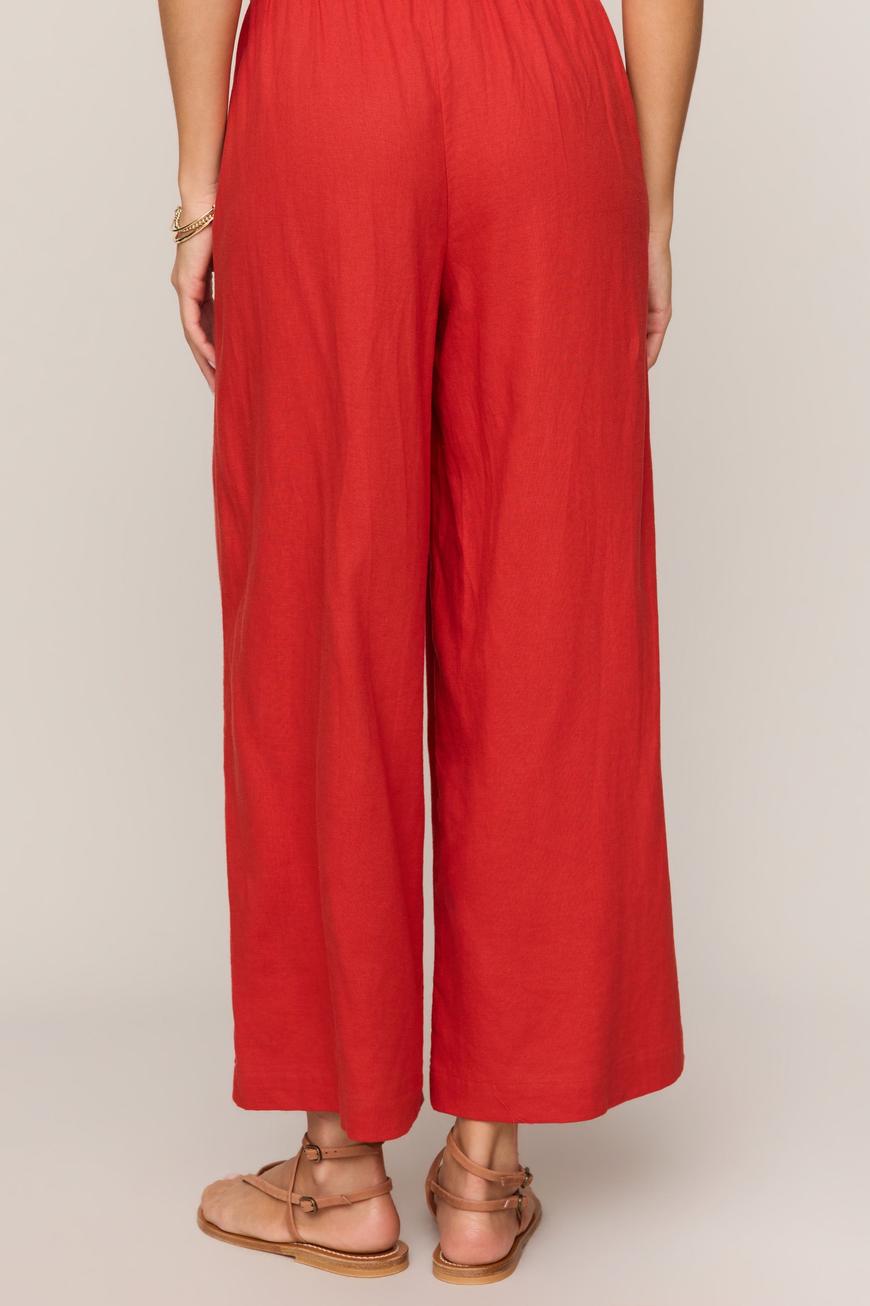 Scout Linen Pant in Chili Pepper - back