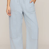 Soft Denim Carpenter Pant in Seaboard Stripe, front