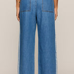 The Sidelines Denim Track Pant in Dreamstate, back
