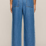 The Sidelines Denim Track Pant in Dreamstate, back