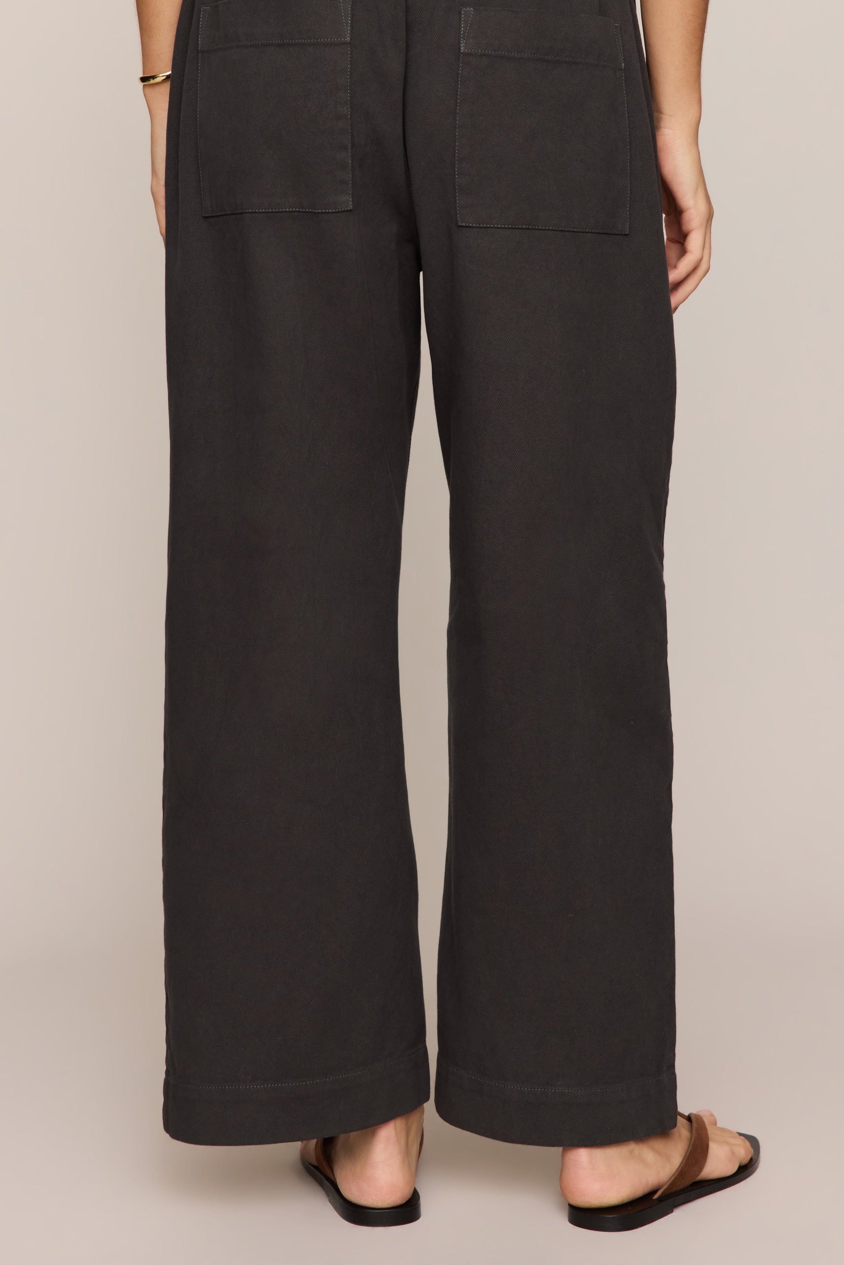 Kit Twill Carpenter Pant in Ash Black - back