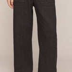 Kit Twill Carpenter Pant in Ash Black - front