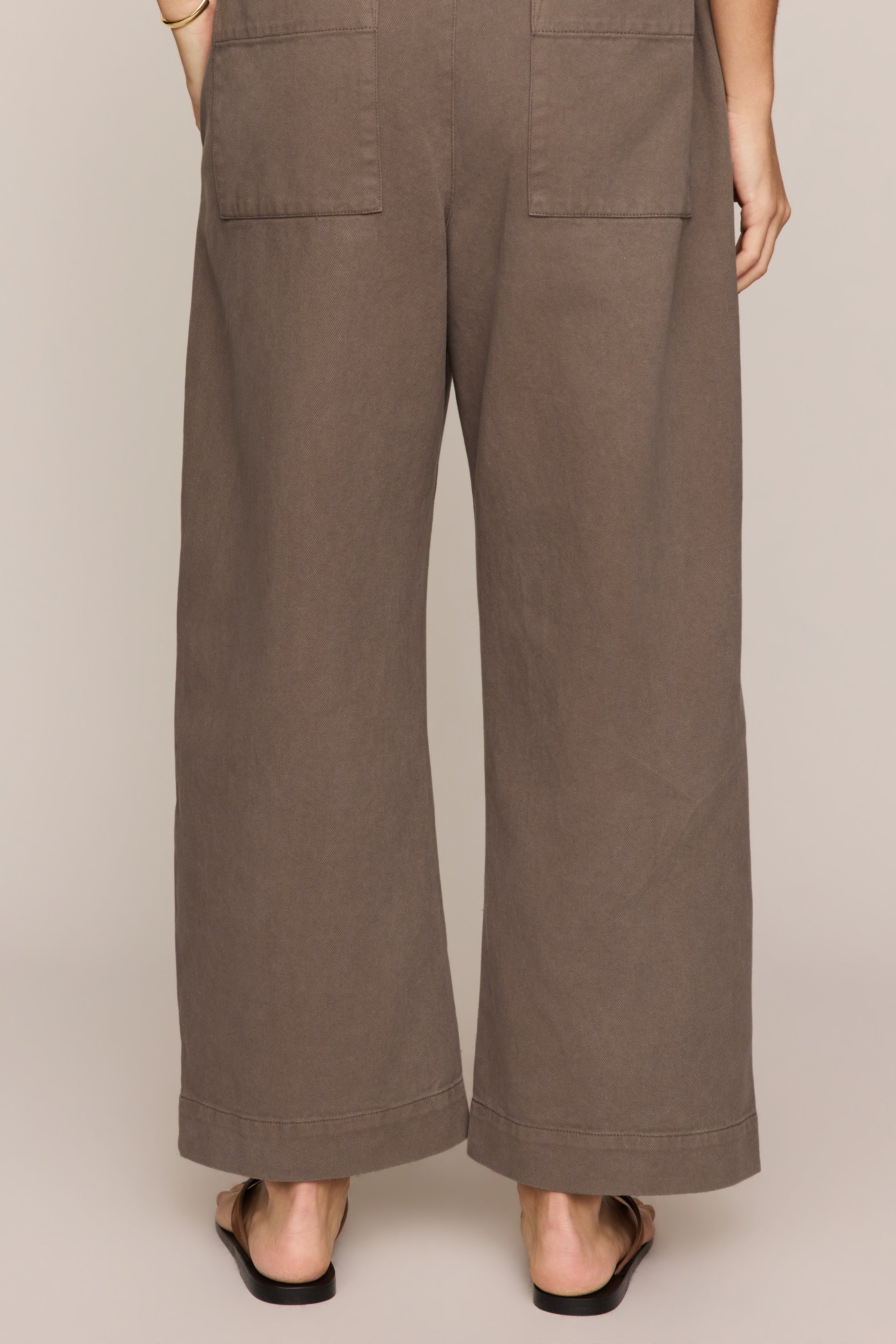 Kit Twill Carpenter Pant in Pebble Coast - back