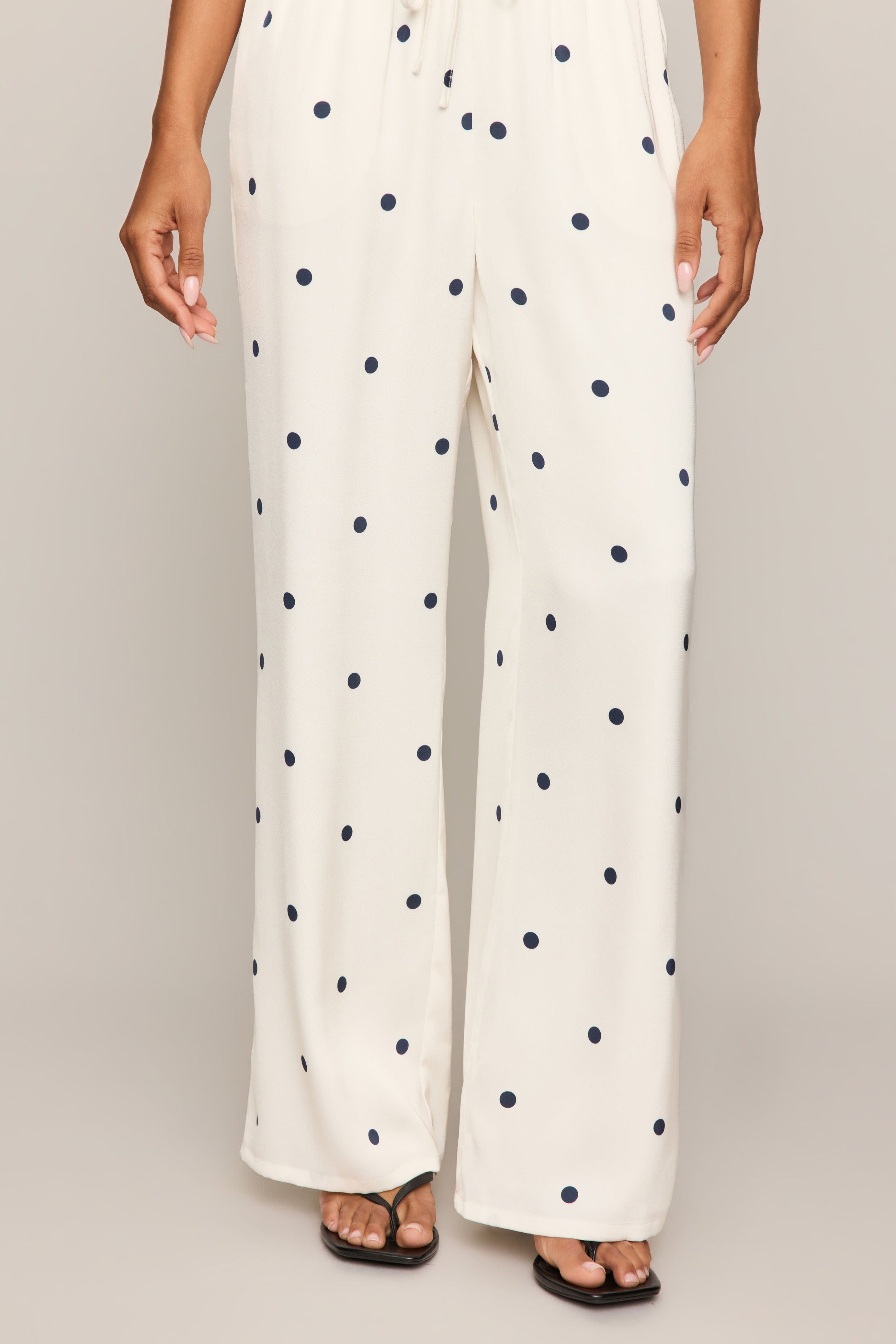 Lara Dot Pant in Sea Salt - front