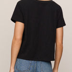 Nomad Slub V-Neck Tee in Black - back