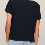 Nomad Slub V-Neck Tee in Eclipse - back