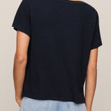 Nomad Slub V-Neck Tee in Eclipse - back