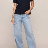 Nomad Slub V-Neck Tee in Eclipse - full look