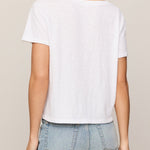 Nomad Slub V-Neck Tee in White - back
