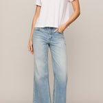 Nomad Slub V-Neck Tee in White - full look