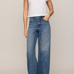 Flex Cropped Muscle Tee in White - full look