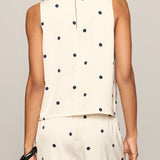 Alice Dot Top in Sea Salt - back
