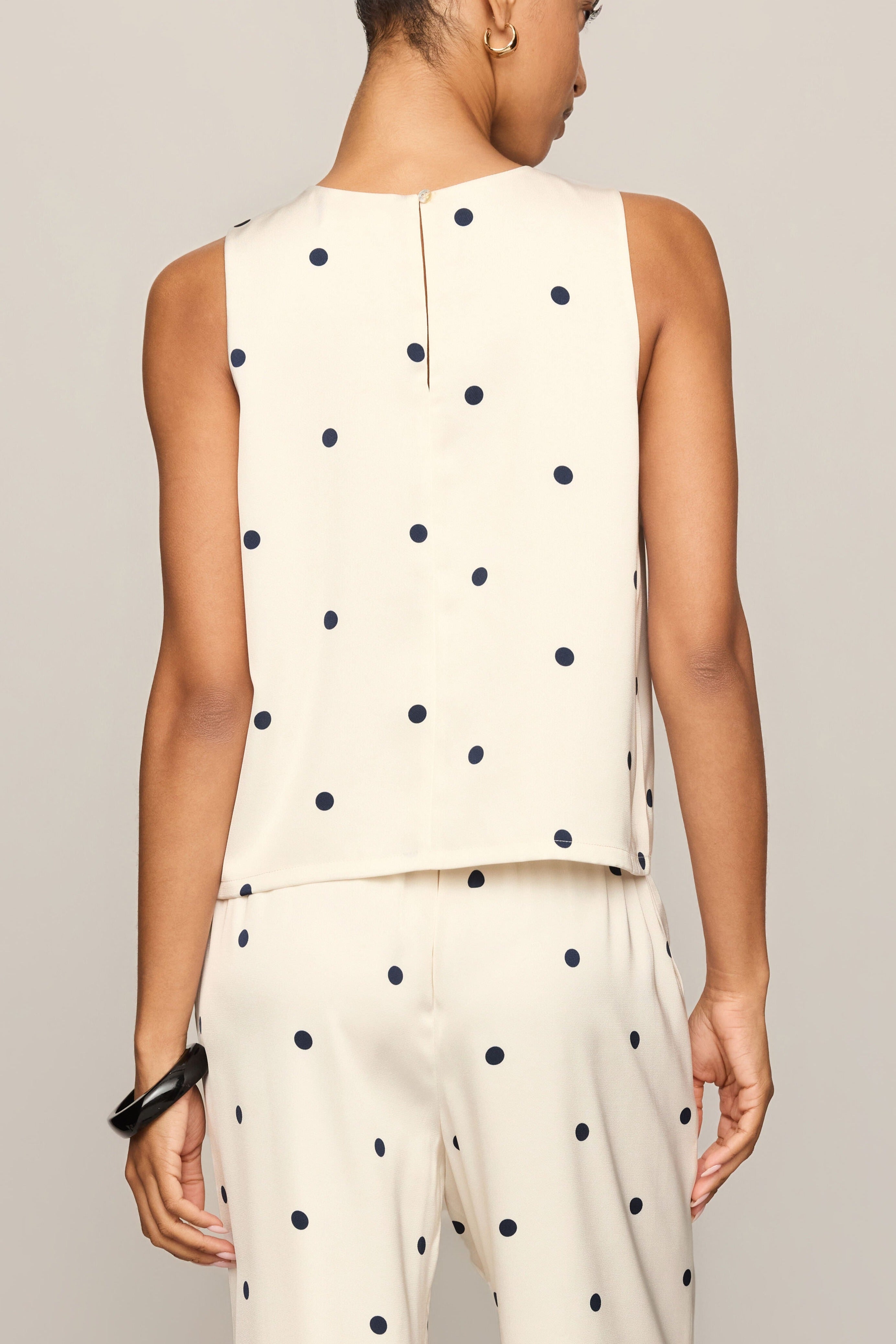 Alice Dot Top in Sea Salt - back