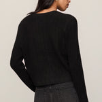 Medina Cable Cardigan in Black, back