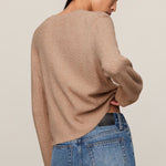 Medina Cable Cardigan in Macaroon, back