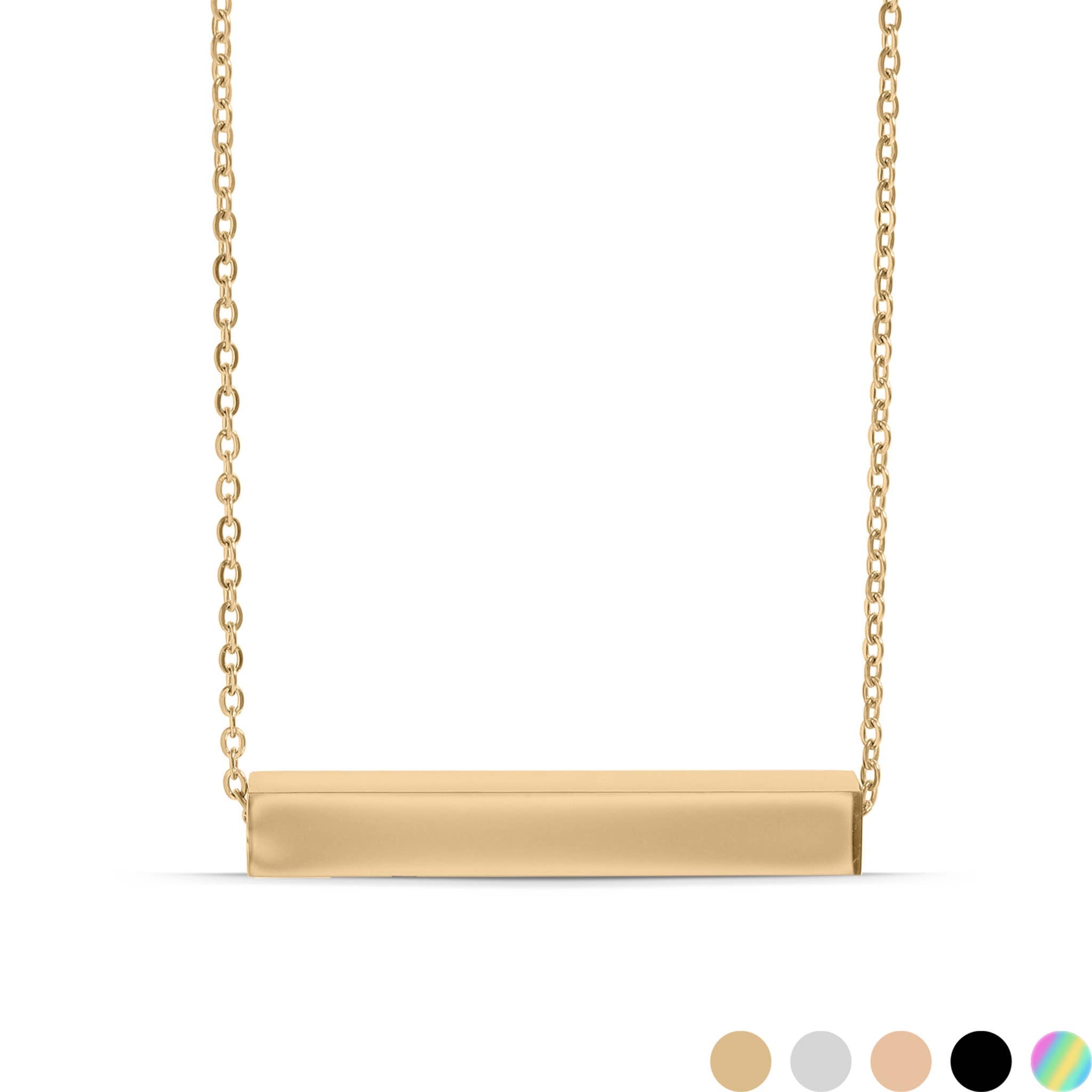 MTT Jewelry - Jewelry - Necklaces - Sandra Square 4 Sided Horizontal Bar Necklace - MTT Collective