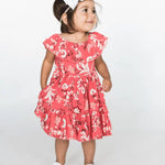 FIONA FLUTTER SLEEVE MINI DRESS | CORAL - MTT Collective