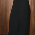 Coastal Wide Leg Chiffon Pants in Black, full length