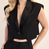 Harlee Cropped Flap Vest