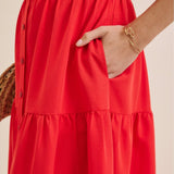 Maryam Bubble Sleeve Midi Dress