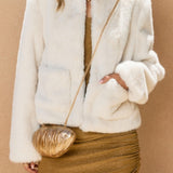 Wind Whispers Faux Fur Patch Pocket Jacket