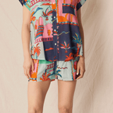 Abby Printed Button Down Top - MTT Collective