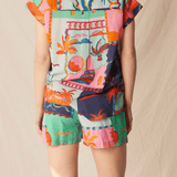 Abby Printed Button Down Top - MTT Collective