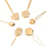 Floral Oval Locket Pendant