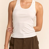 Lace Back Racer Tank