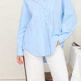 Oversized Striped Collared Shirt