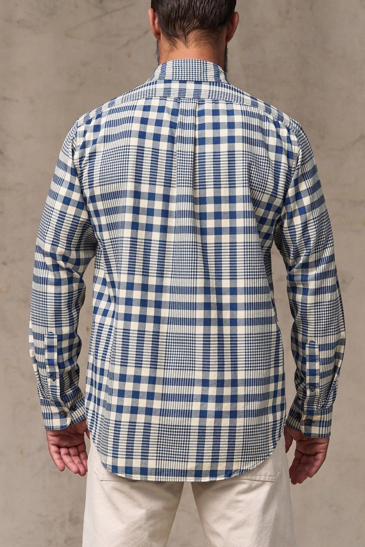 Filson Lightweight Alaskan Guide Shirt Indigo Multicolor Plaid back