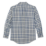 Filson Lightweight Alaskan Guide Shirt Indigo Multicolor Plaid flat lay back