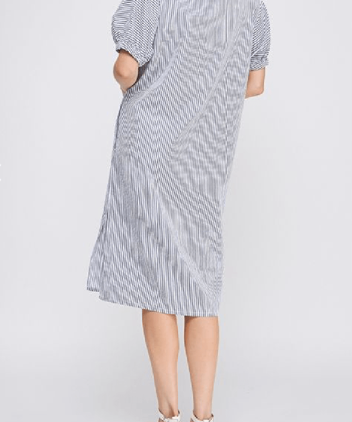 Aileen Breezy Striped Shirt Dress - MTT Collective