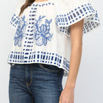 Alexa Embroidered Cutout Top - MTT Collective