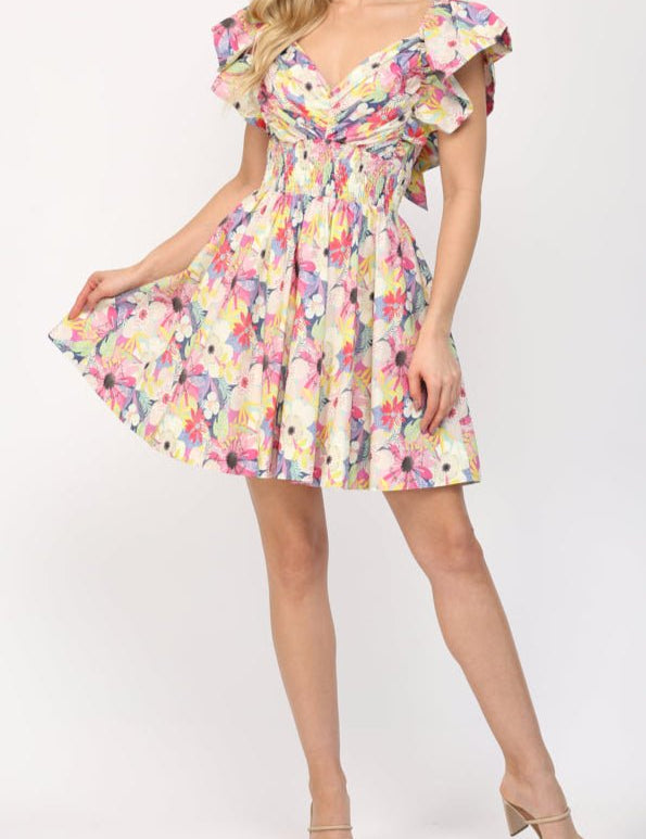 Alexandra Pleated Mini Dress - MTT Collective