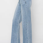 Alexis Double Button High Rise Wide Leg Jeans - MTT Collective