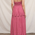 Alice Strappy Halter Embroidered Midi Dress - MTT Collective