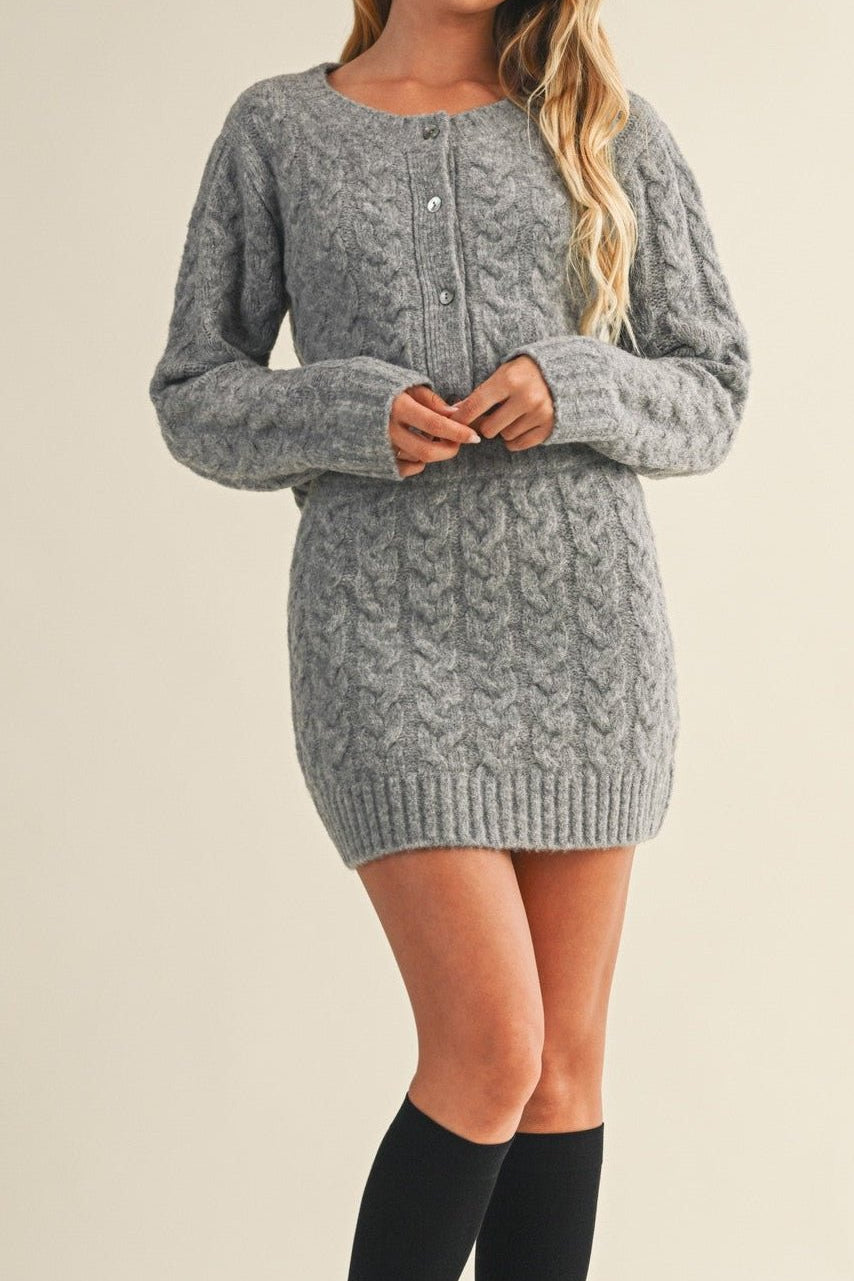 Alicia Cable Sweater Skirt - MTT Collective