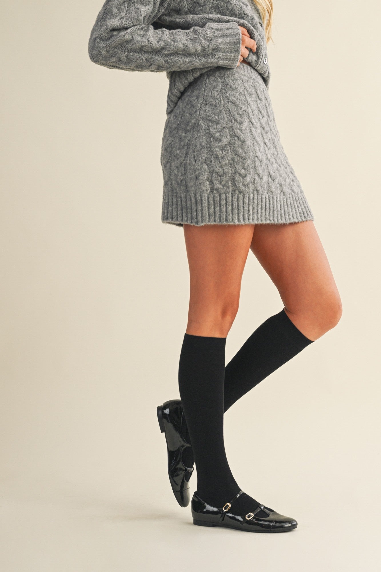 Alicia Cable Sweater Skirt - MTT Collective