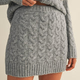 Alicia Cable Sweater Skirt - MTT Collective