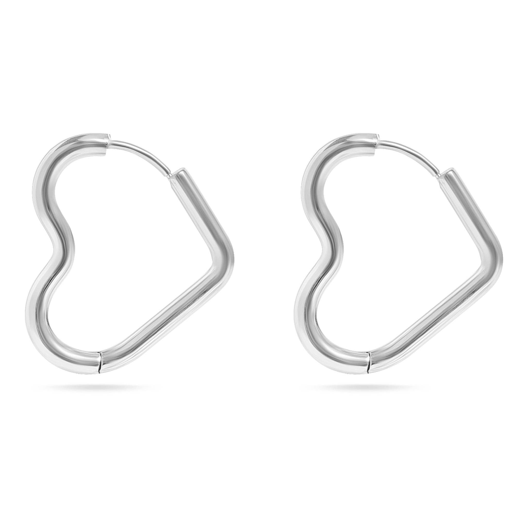 Alicia Heart Hoop Earrings - MTT Collective