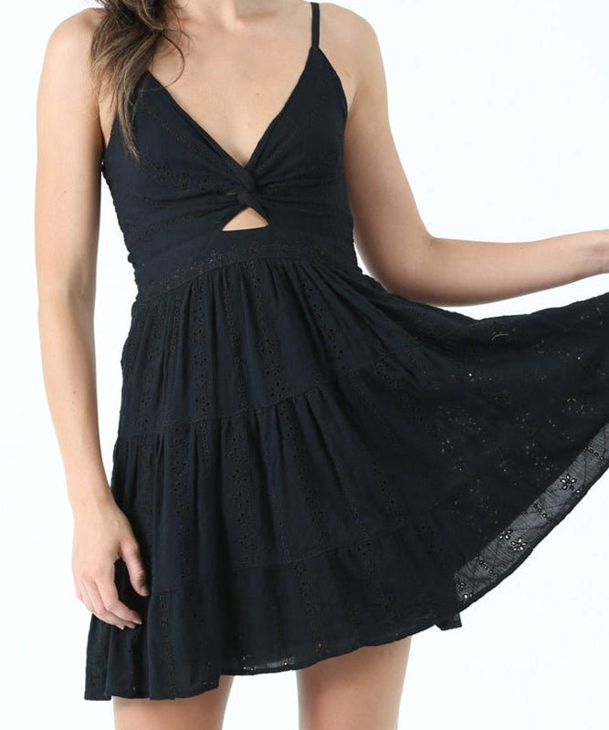 All Over Eyelet Embroidered Mini Dress - MTT Collective