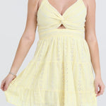 All Over Eyelet Embroidered Mini Dress - MTT Collective