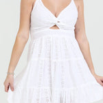 All Over Eyelet Embroidered Mini Dress - MTT Collective