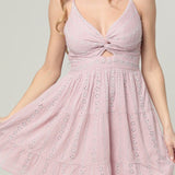 All Over Eyelet Embroidered Mini Dress - MTT Collective