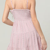 All Over Eyelet Embroidered Mini Dress - MTT Collective