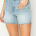 Allison High Rise Raw Cut Hem Shorts - MTT Collective